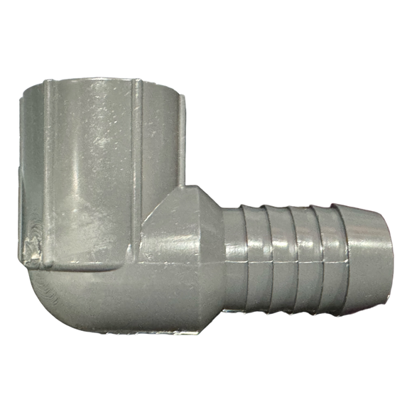 3/4" Barb x 3/4" FNPT PVC Elbow Fitting for Poly Irrigation Sprinkler Pipe Dark Gray