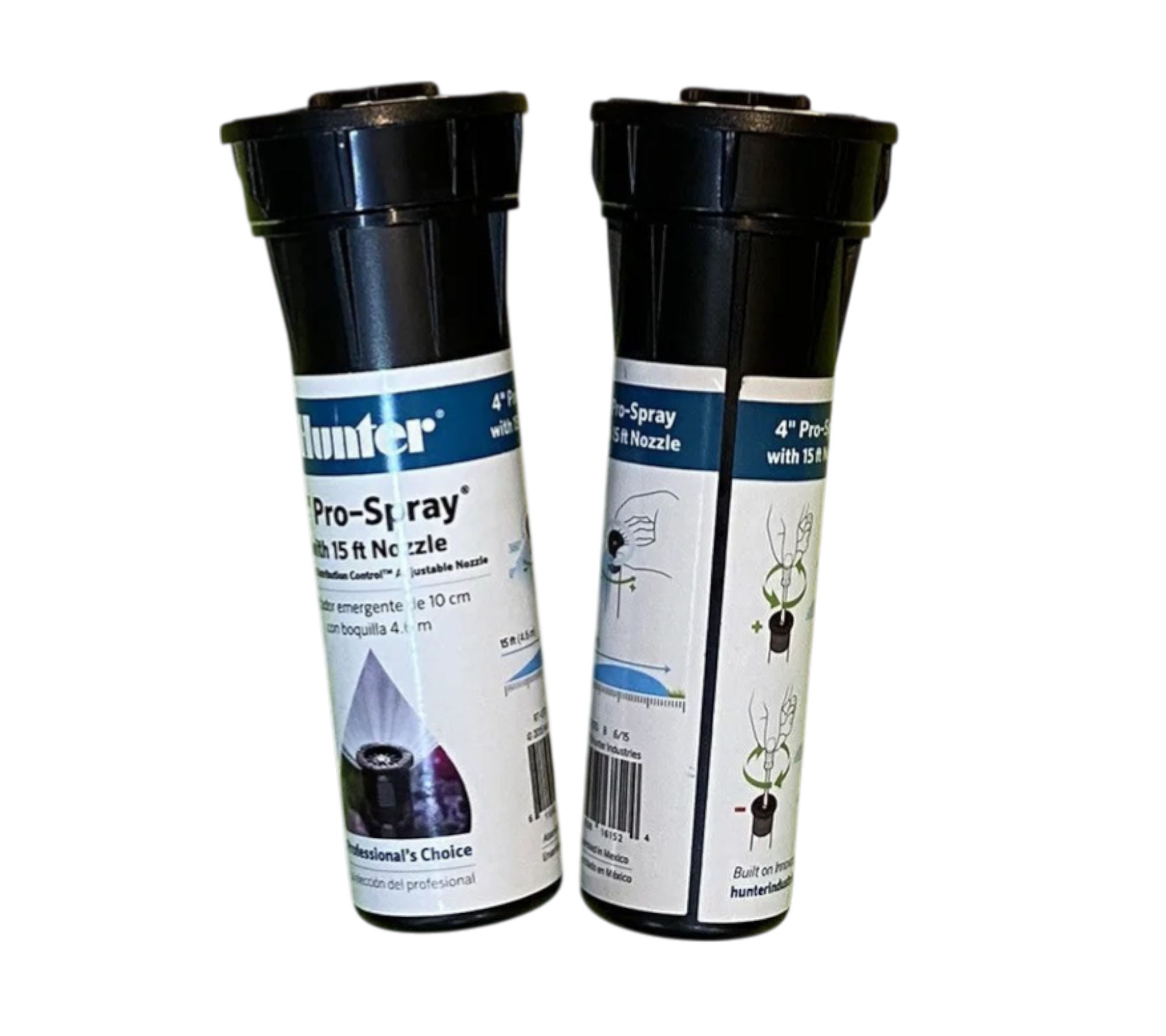 (2) Hunter 4" Pro-Spray with 15 ft Nozzle - Lawn Sprinkler 15A Nozzle