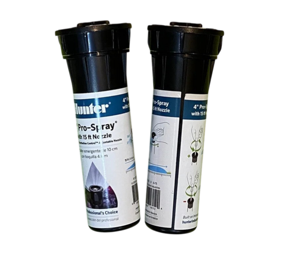 (2) Hunter 4" Pro-Spray with 15 ft Nozzle - Lawn Sprinkler 15A Nozzle