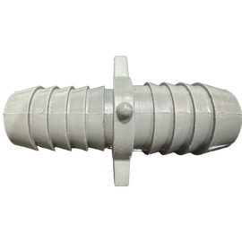 7/8" Barb x 1" Barb PVC Insert Tool-Free Reducer Adapter Fitting for Poly Irrigation Sprinkler Pipe Light Gray - 0