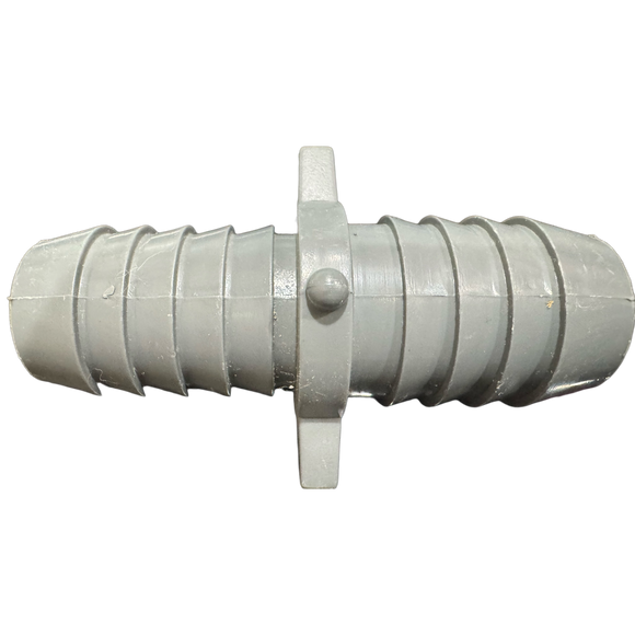 7/8" Barb x 1" Barb PVC Insert Tool-Free Reducer Adapter Fitting for Poly Irrigation Sprinkler Pipe Light Gray