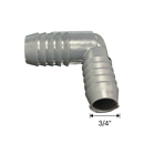 3/4" Barb x 1" Barb PVC Elbow Fitting for Poly Irrigation Sprinkler Pipe Dark Gray-2