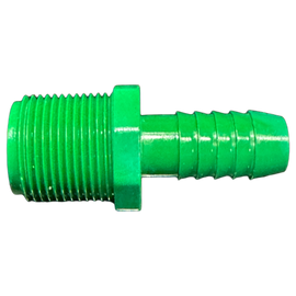 1/2" Barb x 3/4" MNPT PVC Insert Reducer Adapter Fitting for Poly Irrigation Sprinkler Pipe Green - 0