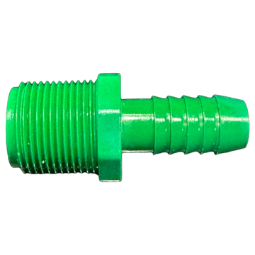 1/2" Barb x 3/4" MNPT PVC Insert Reducer Adapter Fitting for Poly Irrigation Sprinkler Pipe Green - 0