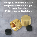 Stop & Waste Valve Replacement Caps For Copper, Brass Vented Fittings w Rubber-1