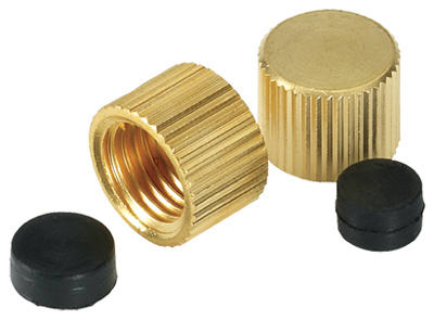 Stop & Waste Valve Replacement Caps For Copper, Brass Vented Fittings w Rubber