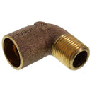 51106 3/4" x 1/2" Brass Sweat x Male Thread Solder 90° Degree Elbow (Lead-Free)-1