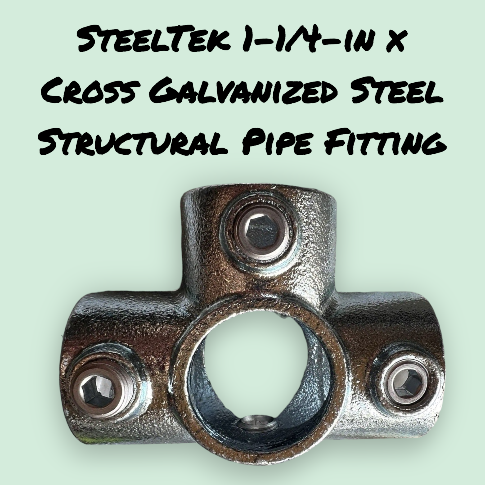 SteelTek 1-1/4-in x Cross Galvanized Steel Structural Pipe Fitting #73 ...