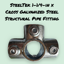 SteelTek 1-1/4-in x Cross Galvanized Steel Structural Pipe Fitting #737821-1