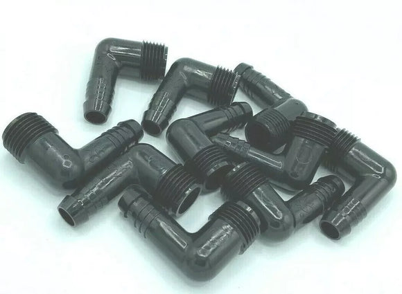 Rain Bird - 1/2” Male 1/2" Elbow Spiral - Great Adjustable Fitting - (10) Pack