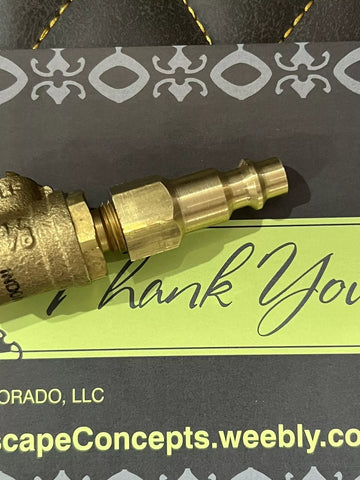 Quick Backflow Test Cock Winterize Blowout Air Fitting PVB DCA RPZ SAE Adapter - 0