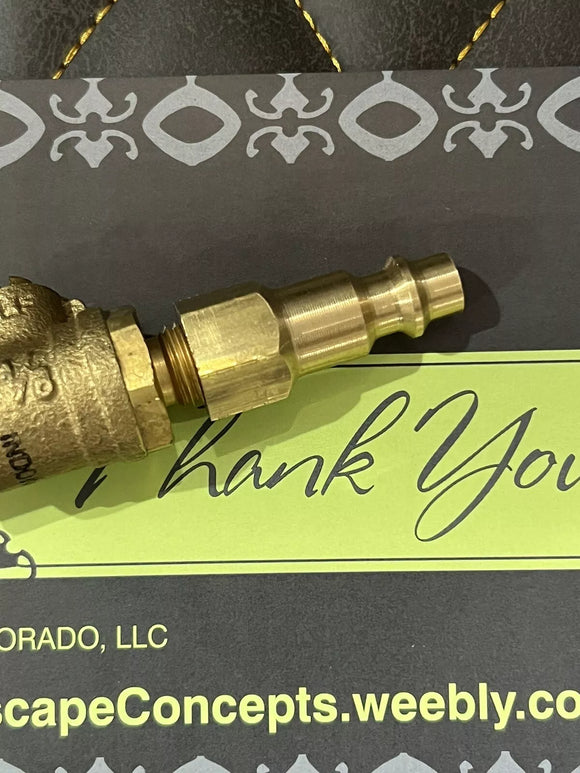 Quick Backflow Test Cock Winterize Blowout Air Fitting PVB DCA RPZ SAE Adapter