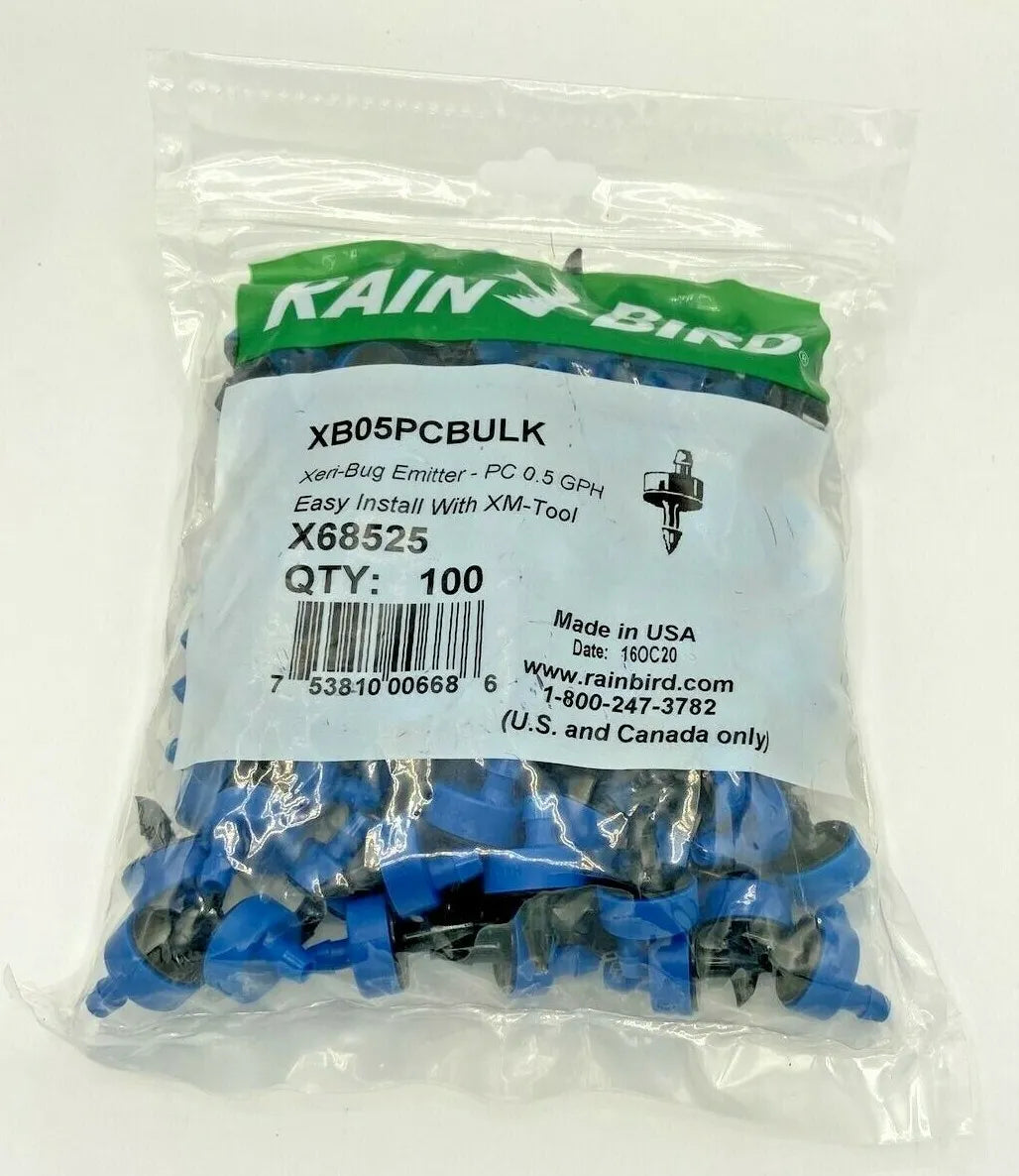 Rain Bird Drip Line Micro Irrigation Drip Emitter - 100 pc Bag 0.5, 1, 2 GPH Pro