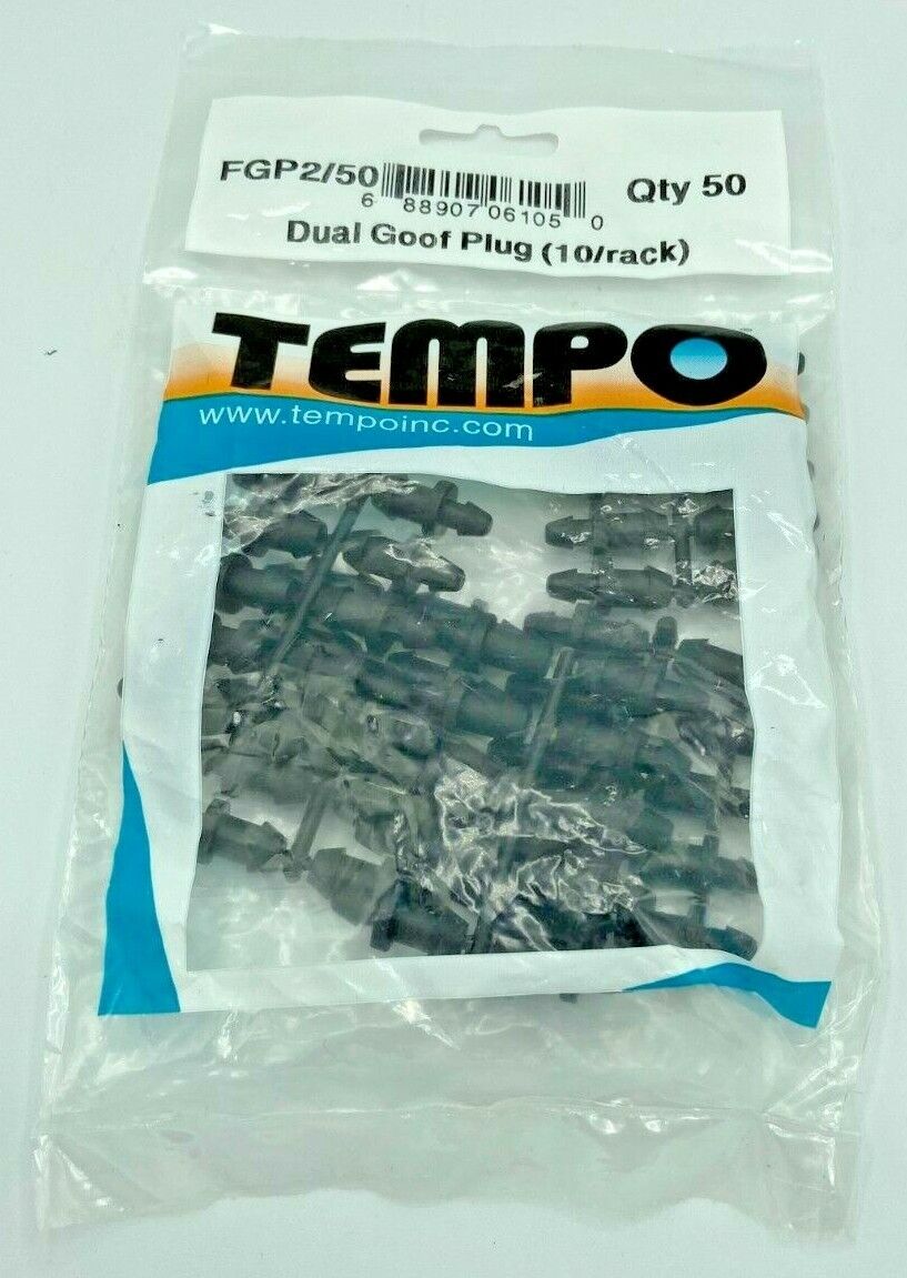 Tempo - Dual Goof Plug - Double Head (10/rack) - 10, 20, 30, 40, & 50 Pack