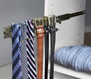 Style+ 14 Hook Satin Nickel Sliding Tie  Belt Rack 2 in. x 1.375 in. x 12 in.-2