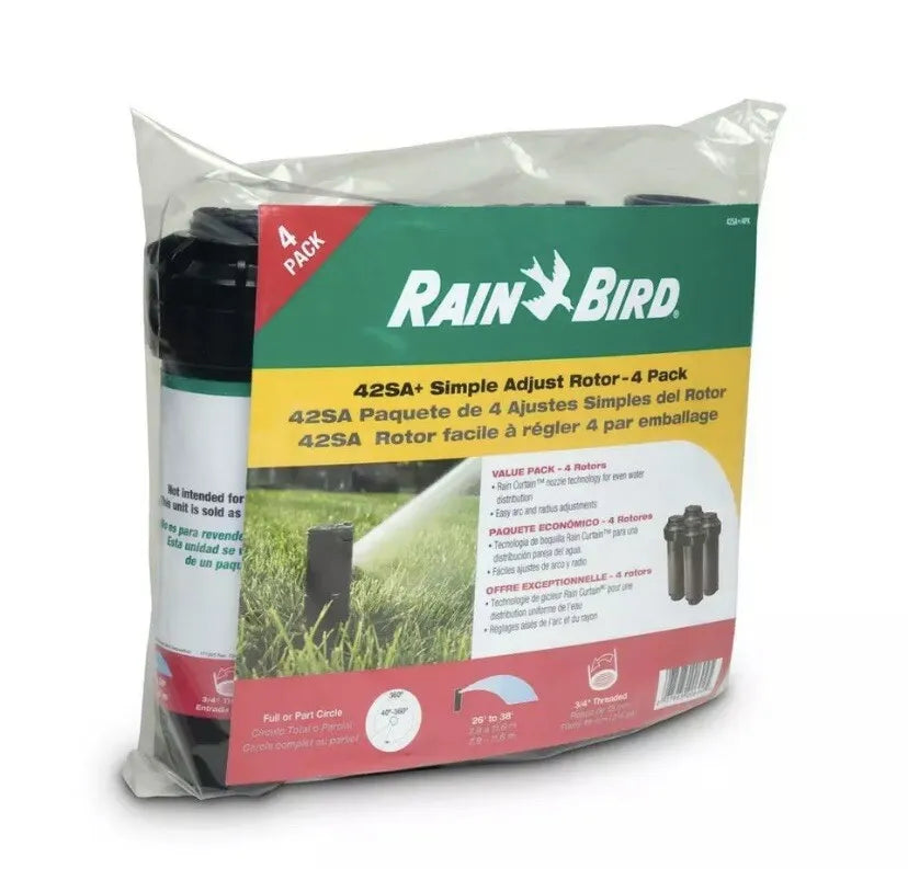 Rainbird - 42SA Rotor Sprinkler Heads - Irrigation System Products - 4 Pack Pro