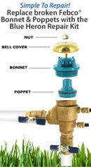 Yellow Jacket - Blue Heron for Febco 765 3/4 inch Repair Kit Lead Free. USA made-5