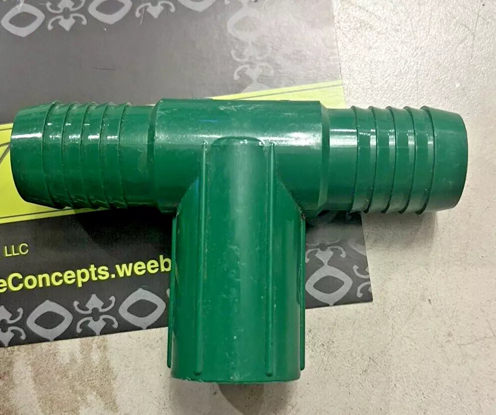 PVC 1" X 1/2" or 3/4" FIPT X 1" Hose Barb Reducing Insert Tee Fitting Poly Pipe