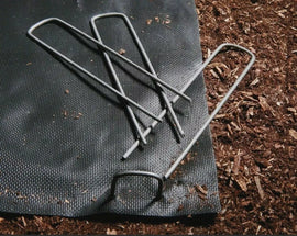 Rust-Proof Galvanized 6" Landscape Pro Staples, Weed Barrier & Fabric Pins, 25 to 250 Packs