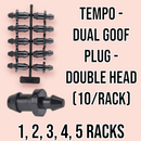 Tempo - Dual Goof Plug - Double Head (10/rack) - 10, 20, 30, 40, & 50 Pack-2