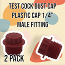 Test Cock Dust Cap Plastic Cap 1/4" Male Fitting Backflow PVB Pro 2 Pack-1