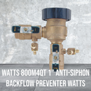 WATTS 800M4QT 1" Anti-Siphon Backflow Preventer Watts 800 PVB 1 In Freeze Preven-2