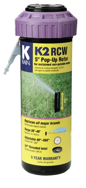 K-Rain 5 in. K2 Smartset Reclaim Water Gear Drive Sprinkler w Adjustment Key