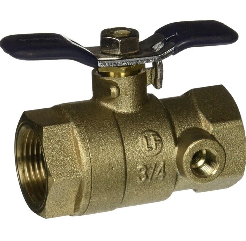 OEM Febco 3/4" Ball Valve Tapped, Full Port - T Handle - Wilkins & More PVB Pro