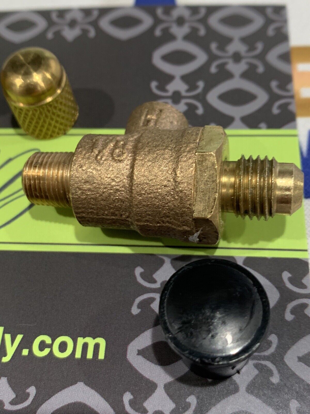 OEM Febco 1/8" Male Thread X 1/4" Male Cock Backflow W Brass Dust Caps Universal