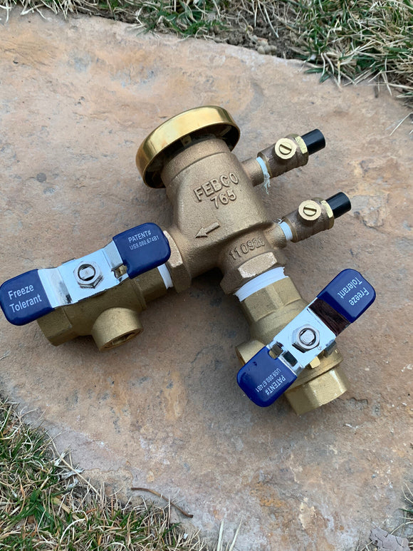 FEBCO 765-3/4" BACK FLOW PREVENTER PRESSURE VACUUM BREAKER Freeze Tolerant Valve