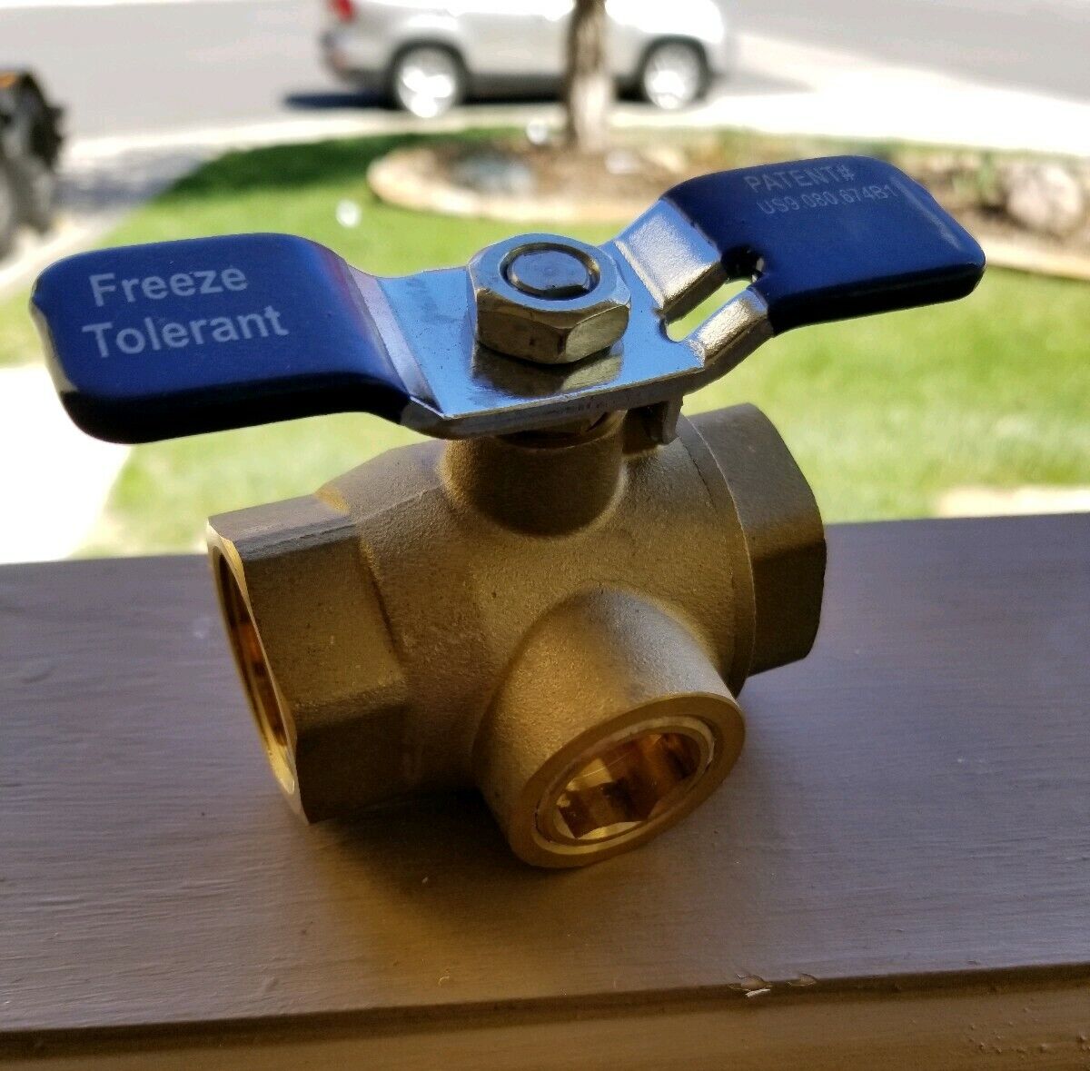 Irrigation Sprinkler 1 " Ball Valve w Freeze Tolerant Prevention Plug Brass PVB