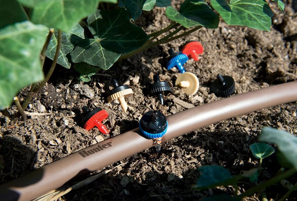 Pack of 10 Hunter HE10B Point Source Drip Emitter Self-Piercing Barb 1.0 GPH