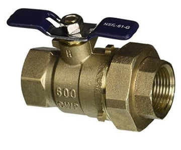 OEM Watts Febco 1" FPT x 1in FPT IPS Quarter Turn Union Ball Valve Bronze PVB