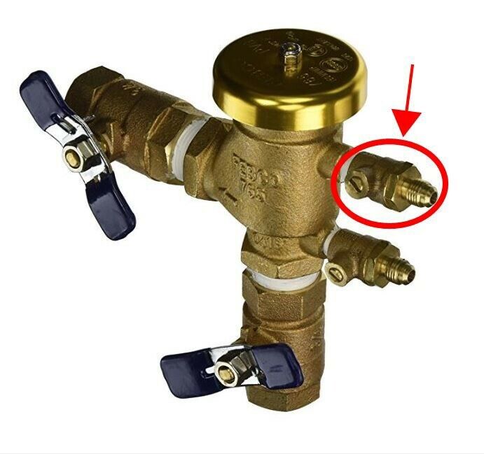 OEM Febco 1/8" Male Thread X 1/4" Male Air Test Cock Backflow W Dust Cap 2 Pk