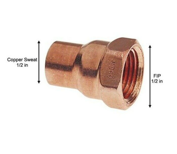 Nibco Copper - 1/2" Female Adapter Fitting - 1,3,5, & 10 Pack - Landscape Pro - 0