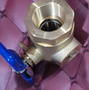 Industrial 1" Freeze Tolerant Brass 1FNPT, 600WOG Full Port Ball Valve T Handle