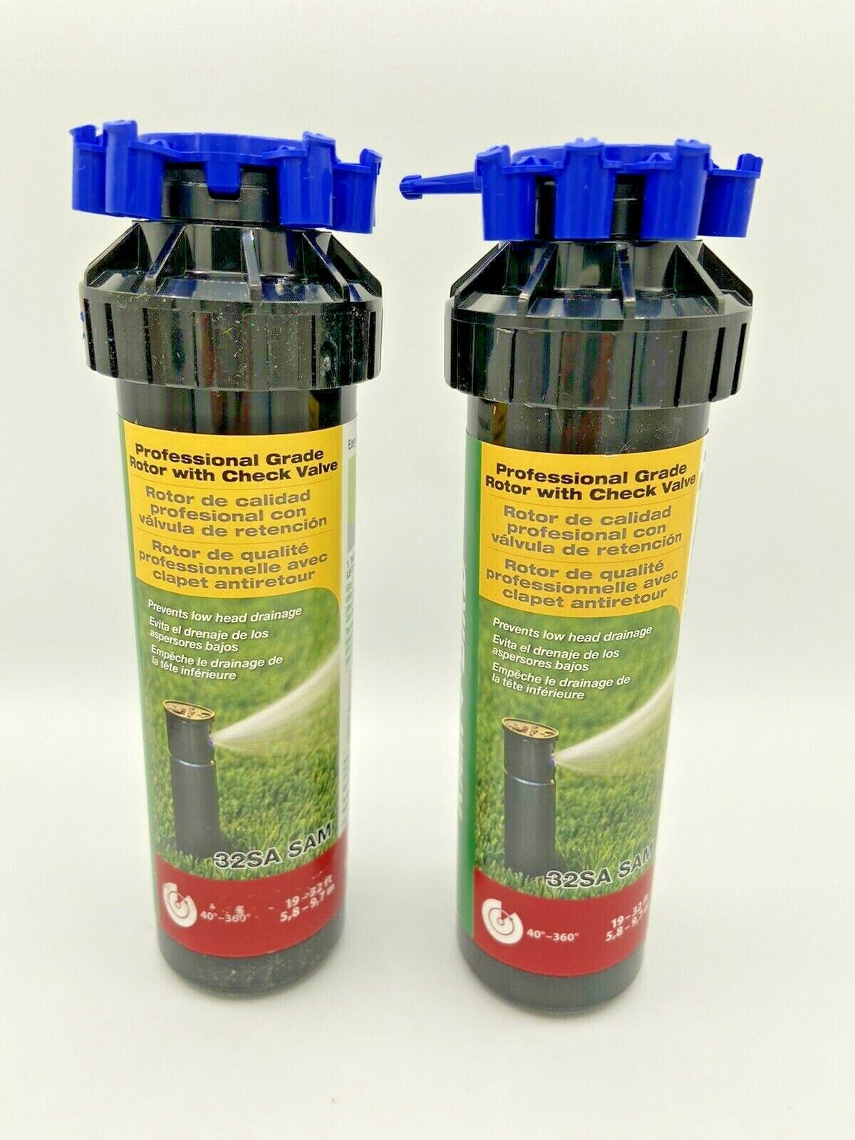 Set of TWO Rain Bird 32SA SAM Check Pop-Up Rotor Sprinkler BRAND NEW (2-pack)