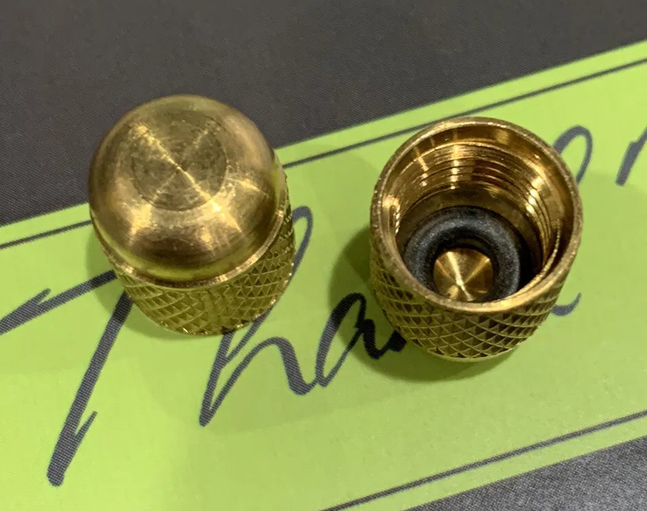 1/4" Test Cock Dust Cap SAE Brass Cap Flaire Fitting Backflow PVB 2 Pack