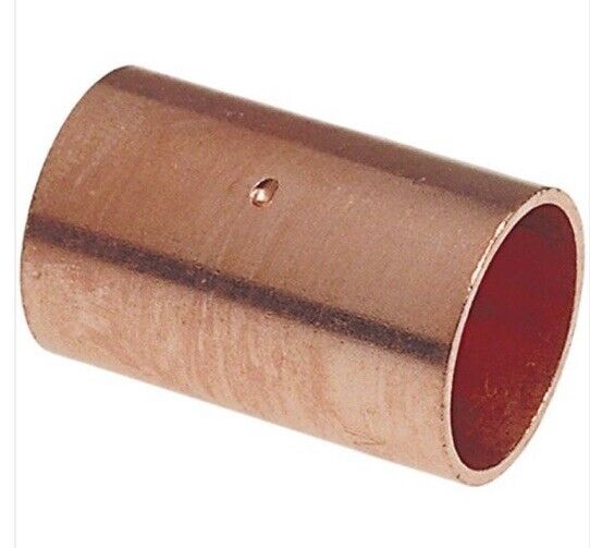 3/4" Copper Pressure Dimple Stop Coupling Fitting - Sweat Solder - 1,3,5 Pack