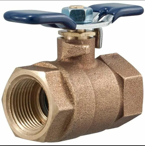 2 Febco 765-1 1" Ball Valve, Non Tapped, Full Port - T Handle PVB W 2 Test Cocks