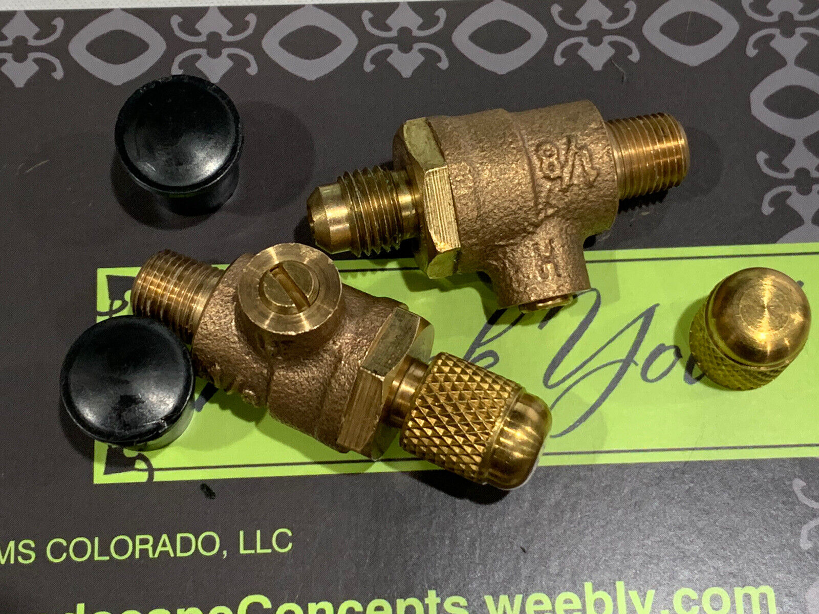 OEM Febco 1/8" Male Thread X 1/4" Male Cock Backflow W Brass Dust Caps Universal - 0