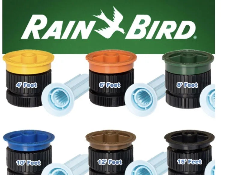 10 Pack Rain Bird 4 AP Adjustable Pattern Sprinkler Nozzle, 0 - 360 deg, 4 ft