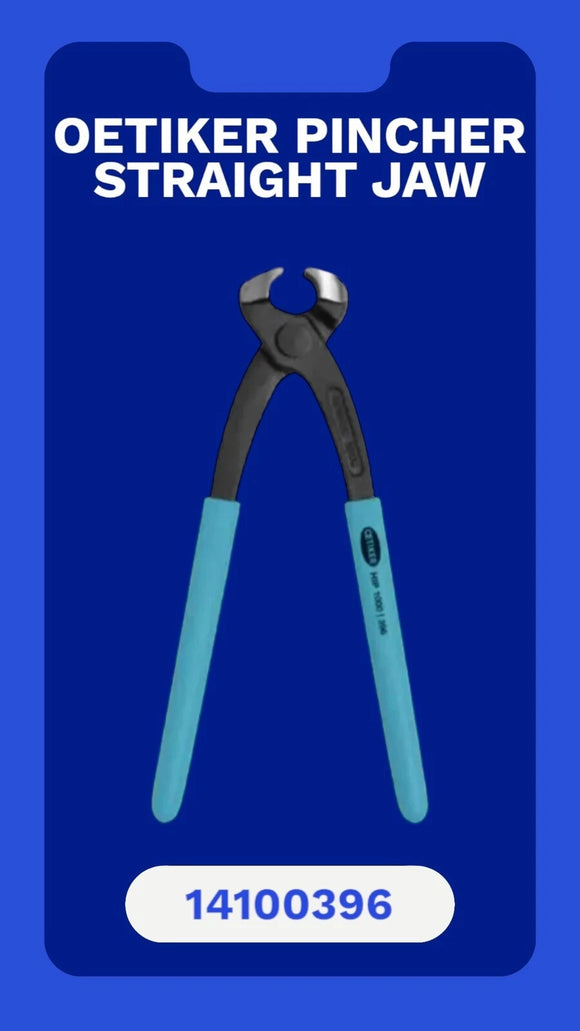 Oetiker Standard Jaw Pinchers for Ear Clamps, Forged Steel, 8 7/8" in. Length, Blue, Black