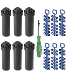 Rain Bird 5000 Series Rotor Sprinkler Heads bundle with Nozzles and Adjustment 6-2