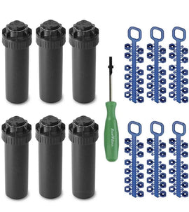 Rain Bird 5000 Series Rotor Sprinkler Heads bundle with Nozzles and Adjustment 6 - 0