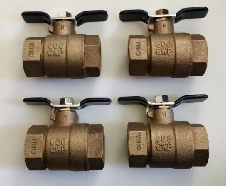 Febco 1 Inch Full Port Ball Valve – Non-Tapped T-Handle, Fits Wilkins PVB, Brass Irrigation Valve