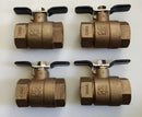 Contract 4 Pack OEM 1 In. T Handle Valve 1" Febco 622F Full Port BALL VALVES New-2