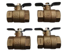 Contract 4 Pack OEM 1 In. T Handle Valve 1" Febco 622F Full Port BALL VALVES New-1