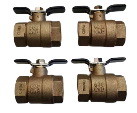 Contract 4 Pack OEM 1 In. T Handle Valve 1" Febco 622F Full Port BALL VALVES New