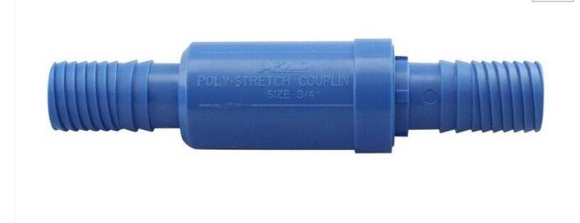 Apollo 3/4" Blue Twister Polypropylene Telescoping Pipe Repair Insert Coupling